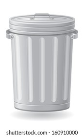 trash can vector illustration isolated on white background