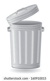 trash can vector illustration isolated on white background