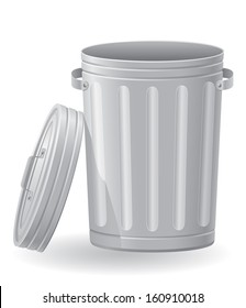 trash can vector illustration isolated on white background