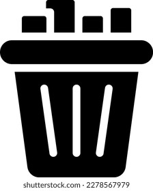 trash can Vector illustration on a transparent background. Premium quality symmbols. Thin line vector icons for concept and graphic design.