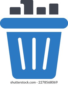 trash can Vector illustration on a transparent background. Premium quality symmbols. Thin line vector icons for concept and graphic design.