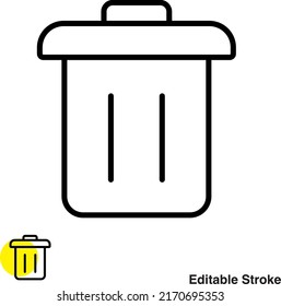 Trash Can Vector Line Icon
