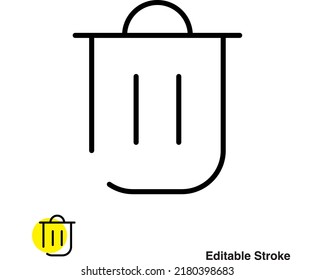 Trash Can Vector Line Icon