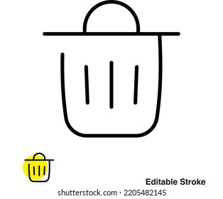 Icono de contorno del vector Trash Can
