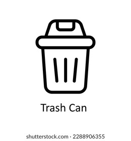 Trash Can Vector   outline Icons. Simple stock illustration stock
