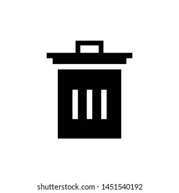 trash can vector. rubbish bin icon vector. perfect trash can symbol. white background. web design and mobile design