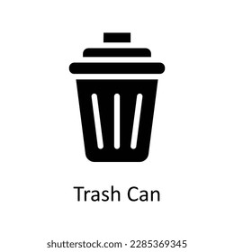 Trash Can Vector   Solid Icons. Simple stock illustration stock