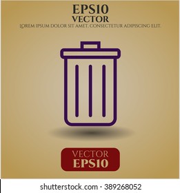 Trash can vector symbol