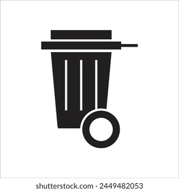 trash can vetor icon line new