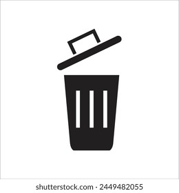 trash can vetor icon line new