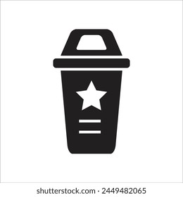 trash can vetor icon line new