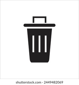 trash can vetor icon line new