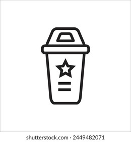 trash can vetor icon line new