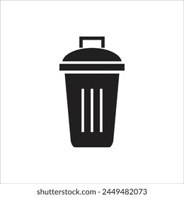 trash can vetor icon line new