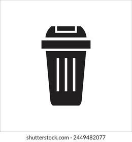 trash can vetor icon line new