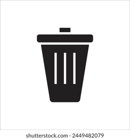 trash can vetor icon line new