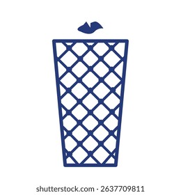 TRASH CAN AND WASTE ICON