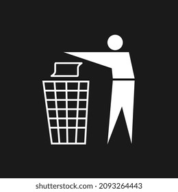 Trash can. Waste recycling. Do not litter. Municipal waste.