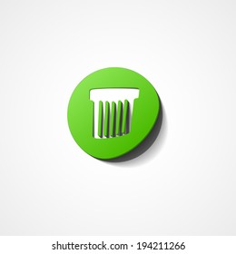 Trash can web icon on white background