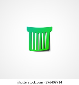Trash can web icon on white background