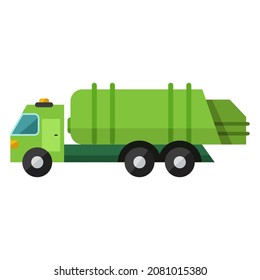 trash car flat clipart vector illustration