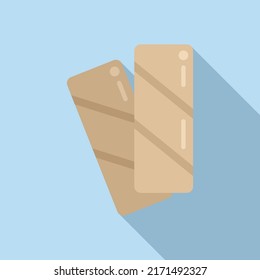 Trash cards icon flat vector. Dry bin. Paper ecology