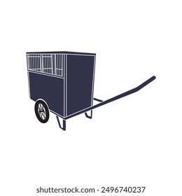trash cart icon vector illustration simple design