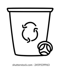 trash of cleaning service doodle icons