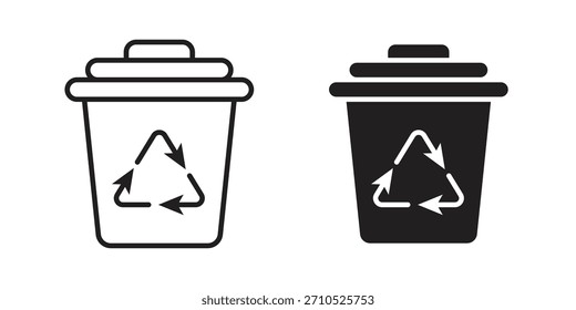 Símbolo de ícone de compactador de lixo para designs de logotipo, web e aplicativo.