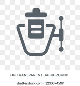 trash compactor icon. Trendy flat vector trash compactor icon on transparent background from Electronic devices collection. 