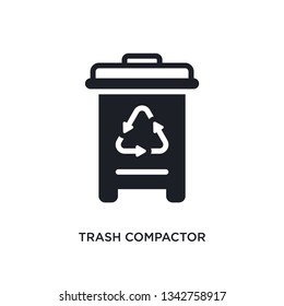 trash compactor isolated icon. simple element illustration from electronic devices concept icons. 