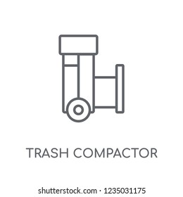 trash compactor linear icon. Modern outline trash compactor logo concept on white background from Electronic Devices collection. Suitable for use on web apps, mobile apps and print media.