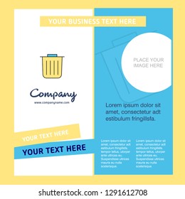 Trash Company Brochure Template. Vector Busienss Template