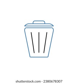 trash concept line icon. Simple element illustration.trash concept outline symbol design.