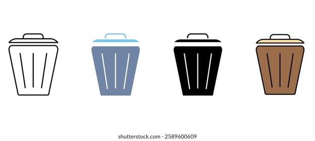 trash concept line icon. Simple element illustration. trash  concept outline symbol design.