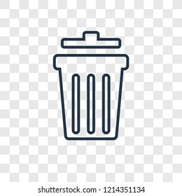 Trash Concept Vector Linear Icon Isolated Stock Vector (Royalty Free ...