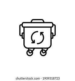 Trash Container icon in vector. Logotype