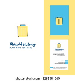 Trash Creative Logo and business card. vertical Design Vector