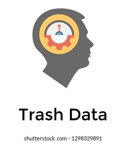 Trash data flat detailed icon 