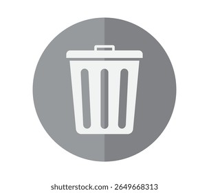 Trash Delete Icon Isolated Vector. Delete trush symbol button 01.