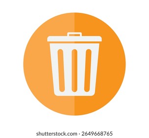 Trash Delete Icon Isolated Vector. Delete trush symbol button 02.