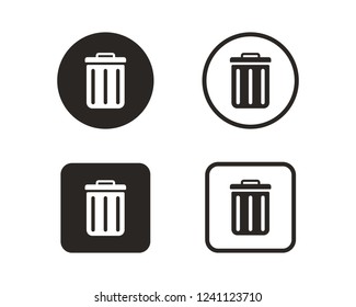 Trash delete icon sign symbol