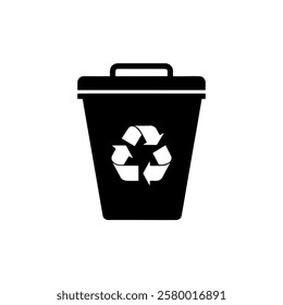 Trash delete icon silhouette vector illustration design on white background.