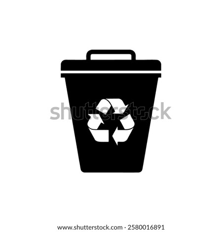 Trash delete icon silhouette vector illustration design on white background.