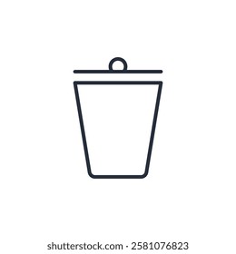Trash or Delete icon symbol vector sign isolated on white background illustration for graphic and web design
