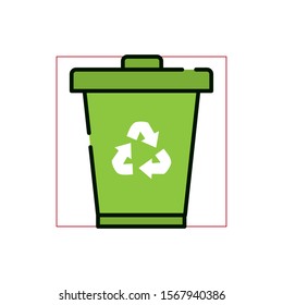 Trash design, Ecology renewable conservation saving support solution and bio theme Vector illustration