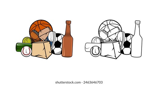 Papelera Diseño Ilustración Vector eps formato , adecuado para sus necesidades de diseño, logotipo, ilustración, animación, etc.
