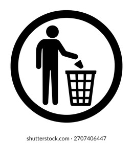 Icono de Vector de letrero de área de eliminación de basura sobre un fondo blanco
Icono de signo de advertencia de Vector