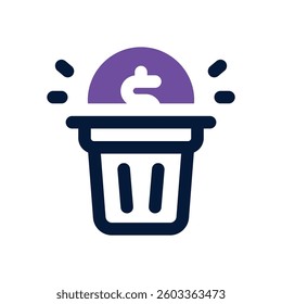 trash dual tone icon. Sleek and modern vector icon for websites, mobile apps, marketing materials, and corporate design. Fully scalable and ready to use.