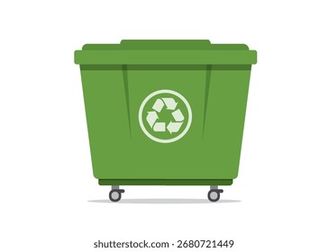 Trash dumpster vector illustration isolated on white background stock illustration